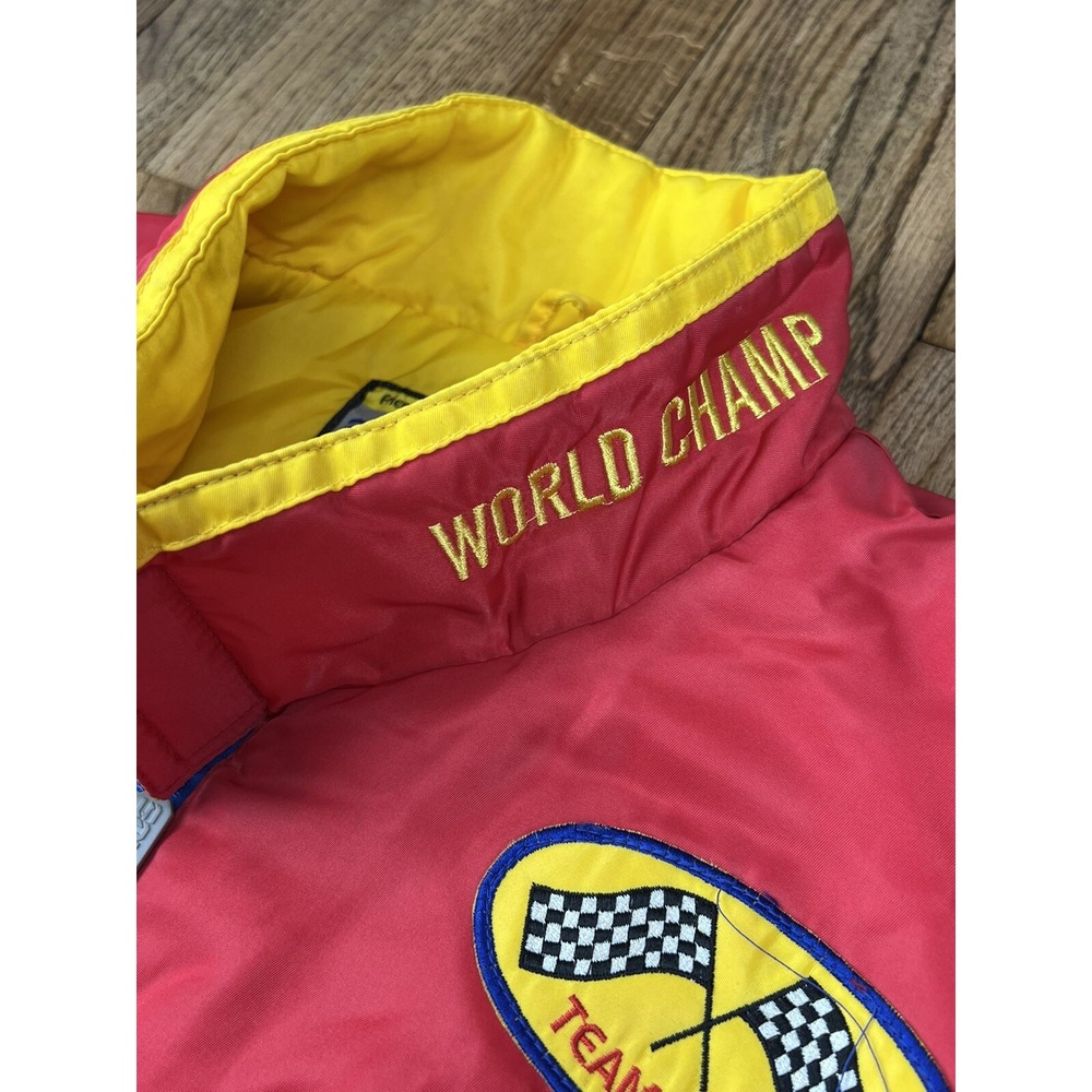Vintage Jeff Gordon Nascar Racing Dupont Rainbow Puffer Jacket Men's Size XL - Picture 3 of 8
